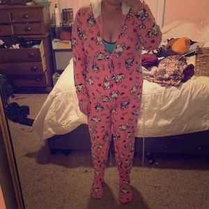 French bulldog Valentines Day footie pajamas